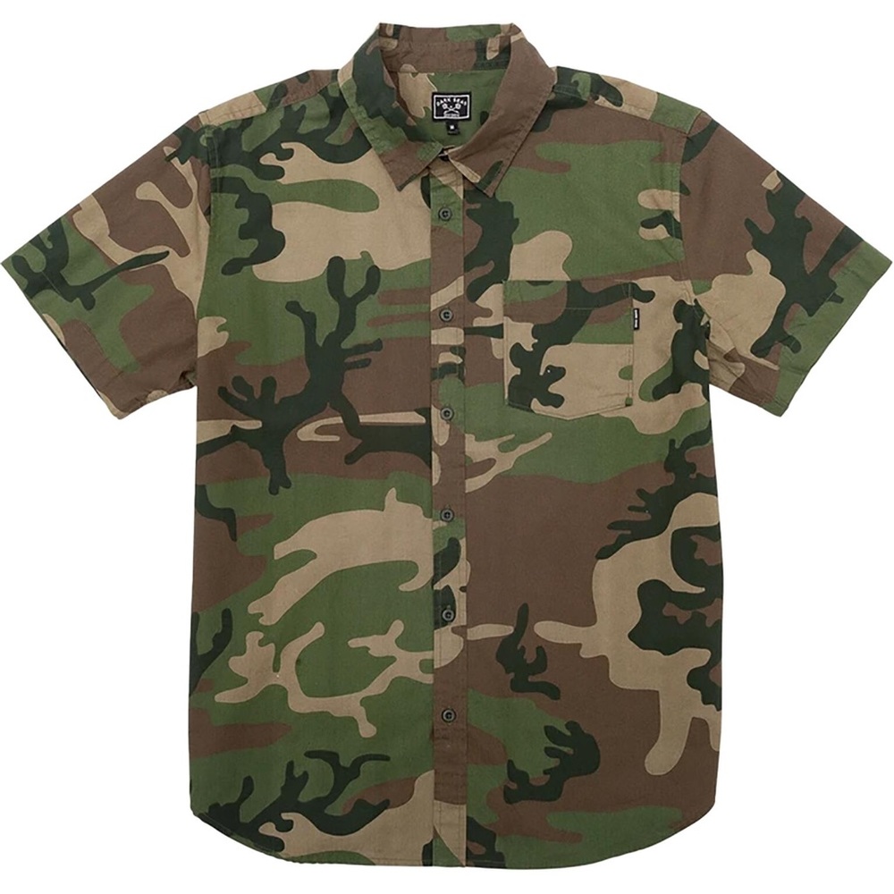 TILLY’S•dark seas division camouflage camp short sleeve shirt XL NWT